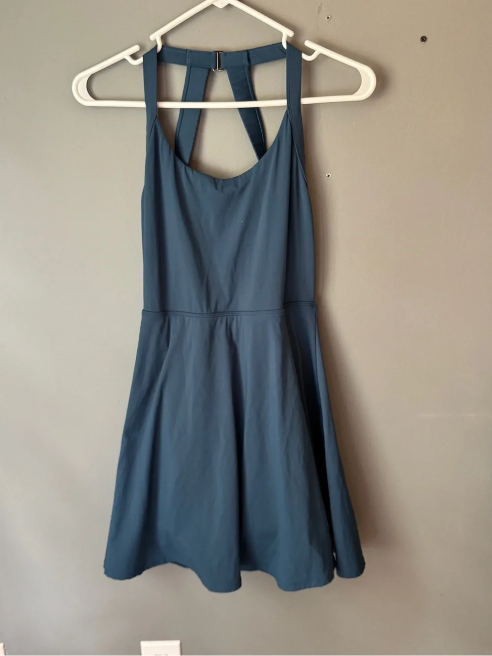 Halara Athletic Dress Built In Shorts Pockets Blue Small